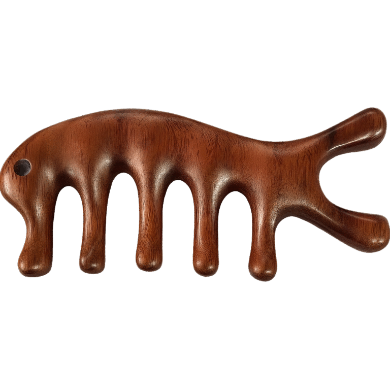 Handcrafted Fish-Shaped Wooden Comb